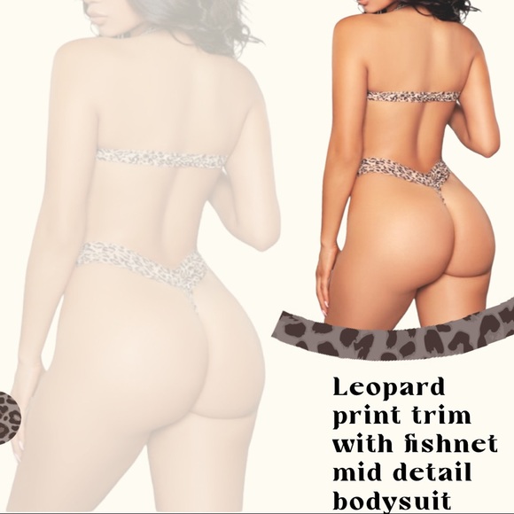 Driving Me Wild Leopard Fishnet Choker Bodysuit - Picture 5 of 10